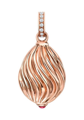 Fabergé 18kt rose gold Heritage Sunburst Egg diamond and sapphire charm - Pink