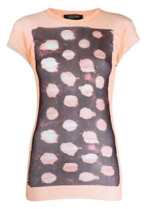 Jean Paul Gaultier Pre-Owned 1990s abstract-print layered T-shirt - Orange