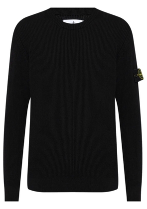 Stone Island Compass-motif wool jumper - Black