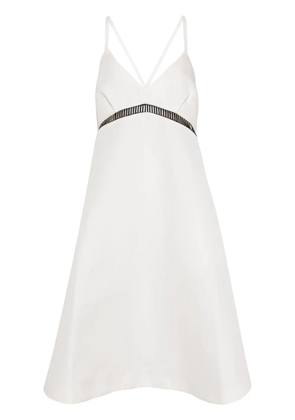 sacai V-neck midi dress - White