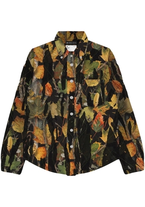 Purple Brand P313 Drip Camo quilted shirt jacket - Black