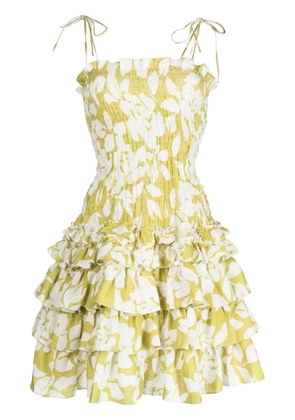 Bambah ruffle-detail minidress - Green