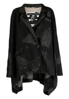 Rundholz asymmetric double-breasted jacket - Black