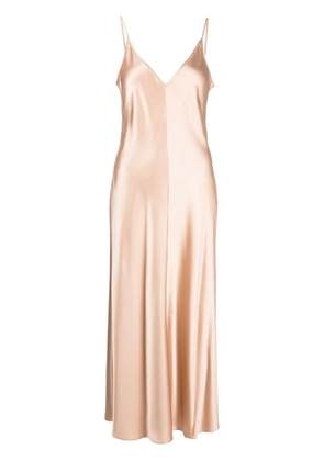 VOZ satin V-neck slip dress - Gold