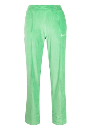 Sporty & Rich towelling-finish logo-embroidered track pants - Green