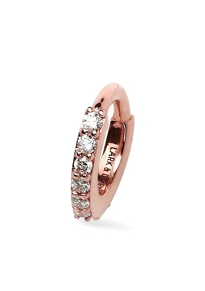 Lark & Berry 14kt rose gold small Modernist diamond hoop earring - Pink