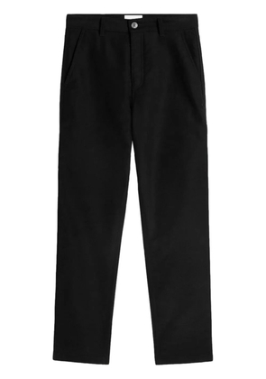 AMI Paris logo-patch straight-leg worker trousers - Black