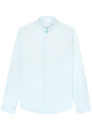 Sporty & Rich Oxford logo-embroidered cotton shirt - Blue