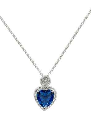 Juwelina Paris Heart sapphire necklace - Silver