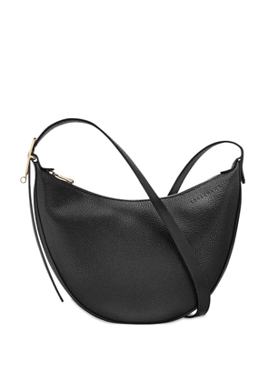 Longchamp small Le Foulonné leather cross body bag - Black