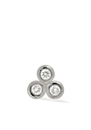 Lark & Berry 14kt white gold Trio diamond earring - Silver