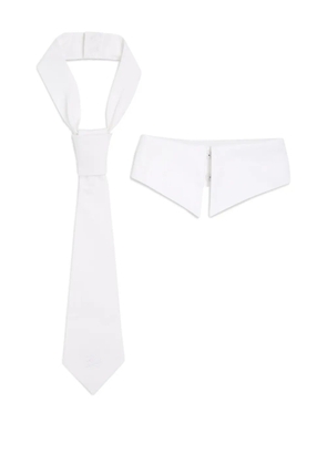 Karl Lagerfeld KL Studio collar and tie set - White