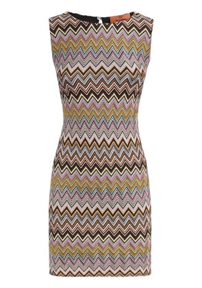 Missoni zigzag sleeveless mini dress - Brown