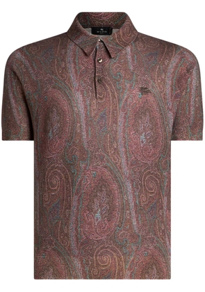 ETRO paisley-print polo shirt - Red