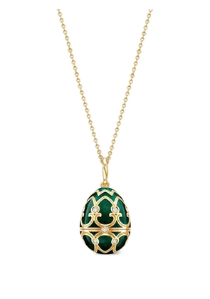 Fabergé 18kt yellow gold Heritage Panda Surprise diamonds locket necklace - Green