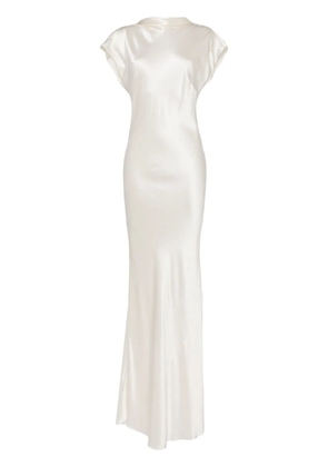 Michelle Mason sleeveless silk dress - White