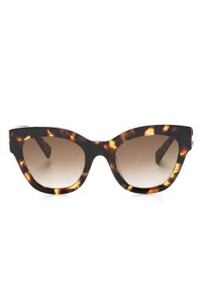 Miu Miu Eyewear Logo oversize-frame sunglasses - Brown