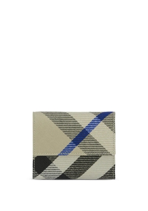Burberry checked leather wallet - Neutrals