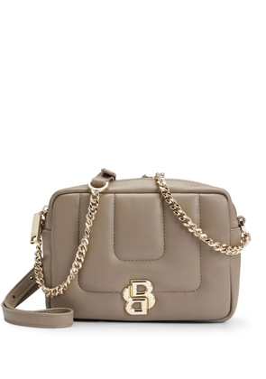 BOSS logo-plaque crossbody bag - Brown