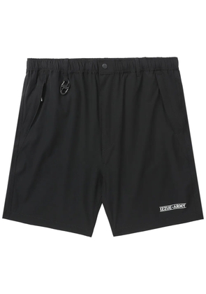 izzue mid-rise straight-leg shorts - Black