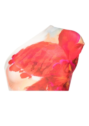 Lenny Niemeyer floral one-shoulder bikini top - Red