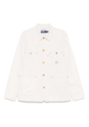 Polo Ralph Lauren logo-patch overshirt - Neutrals