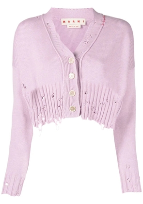 Marni V-neck cotton cardigan - Pink