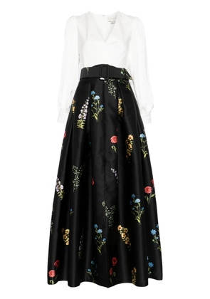 Sachin & Babi Zoe colour-block gown - Black