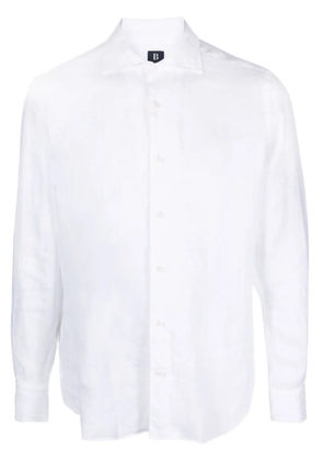 Boggi Milano spread-collar linen shirt - White