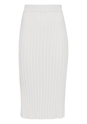 JOSEPH chunky-ribbed skirt - Neutrals