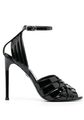 Roberto Cavalli caged patent-leather pumps - Black