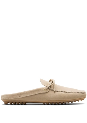 Car Shoe bow suede slippers - Neutrals