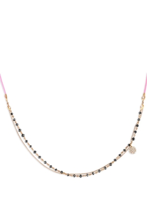 Aaron Basha 18K rose gold diamond necklace - Pink
