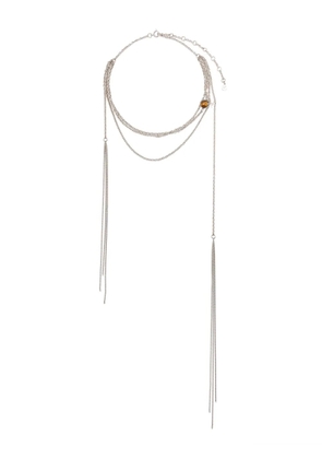 Courrèges Stone multi-chain necklace - Silver