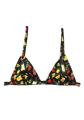 Fleur Du Mal Grommet triangle bikini top - Black