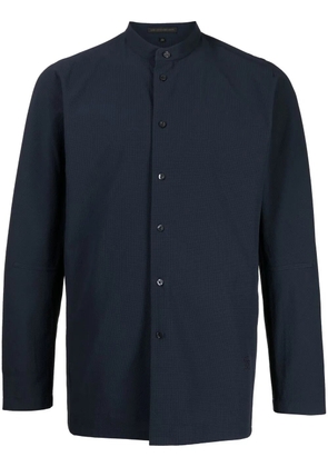 SHIATZY CHEN collarless long-sleeved shirt - Blue