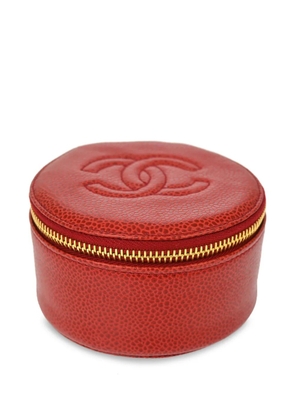 CHANEL Pre-Owned 1992 CC-stitch jewellery case - Red