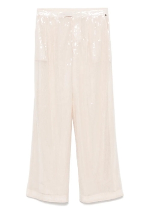 BOSS sequinned straight-leg trousers - Neutrals