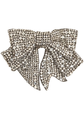 Jennifer Behr Belle embellished bow barrette - Silver