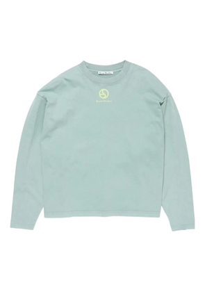 Acne Studios logo-printed long-sleeve T-shirt - Green