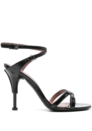 Premiata 100mm patent-leather sandals - Black