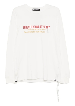 Mastermind World slogan print long-sleeves T-shirt - White