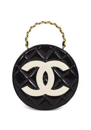 CHANEL Pre-Owned 1995 CC diamond-quilted vanity handbag - Black