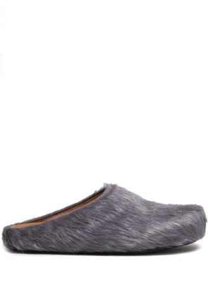 Marni Fussbett calf-hair clogs - Grey