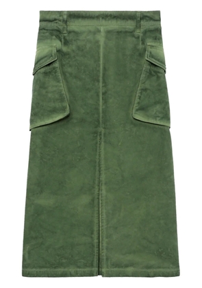 Halfboy cargo-pocket midi skirt - Green