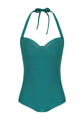 Amir Slama halterneck swimsuit - Green