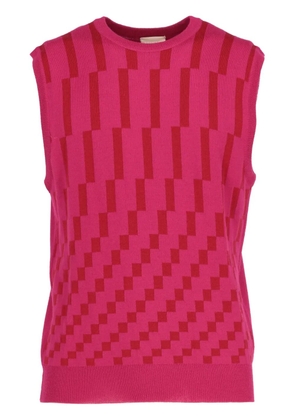 Versace Pre-Owned 2000s checkered tank top - Pink