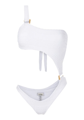 Amir Slama cut-out one-shoulder swimsuit - White
