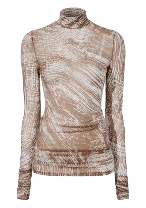 Proenza Schouler Rio printed jersey top - Neutrals