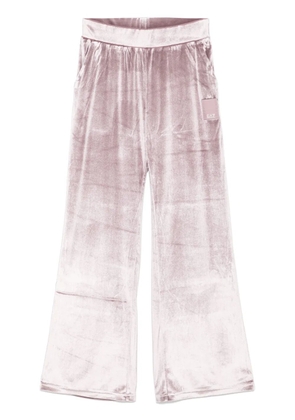 Ea7 Emporio Armani velour trousers - Purple